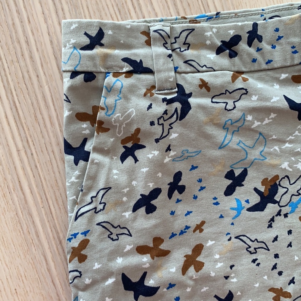 Patagonia Women's Bird Print Shorts - Beige and Blue - Picture 6 of 10